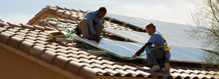 Installing panels over tiles